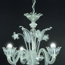 murano chandelier 3 light crystal