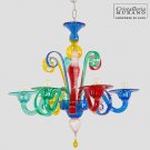 Demetra Murano chandelier multicolor