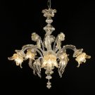 Cheope Murano glass chandelier hand made classic gold 5 lights