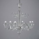 Bassa laguna chandelier in Murano glass 6 lights crystal