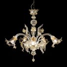 La Giudecca Murano glass chandelier hand made classic gold 5 lights