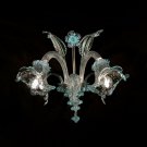 Ca venier original Murano wall lamp 2 lights lights blue and crystal