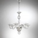 Ca' Casanova Murano chandelier 6 lights crystal