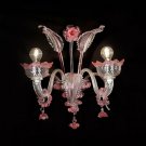 Imperiale wall lamp 2 lights pink and crystal