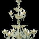 Imperiale chendelier in Murano glass 6+3 lights crystal gold