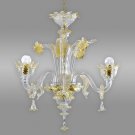 Murano Imperiale chendelier 3 lights crystal gold small
