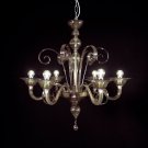 Bassa Laguna  Murano chandelier 6 lights fumè