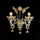 Imperiale wall lamp 2 lights amber and crystal