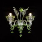 Imperiale wall lamp 2 lights green and crystal