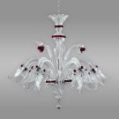 Cheope 5 lights Crystal and ruby