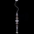Munch, crystal and fumè Murano glass lamp
