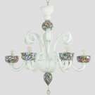 Colored Murrine 6 lights  Murano chandelier