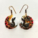 Clay vintage earrings, Indian ethnic earrings, boho earrings, bird sculpted earrings