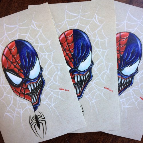 "SPIDY VS VENOM" VINYL STICKER