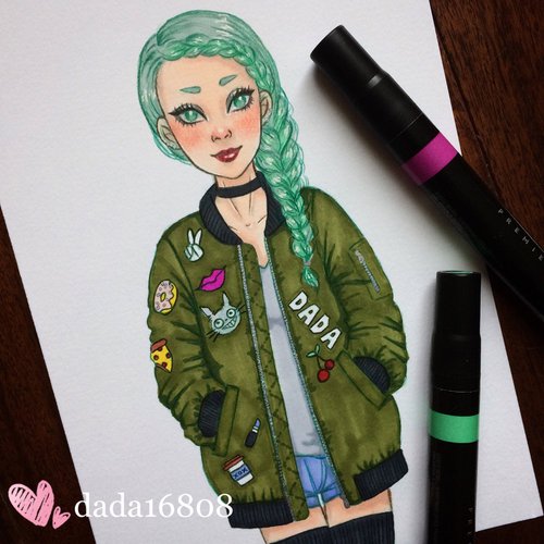 "BOMBER JACKET" ORIGINAL ARTWORK