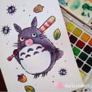"DADA'S LITTLE TOTORO" ORIGINAL ARTWORK "DADA'S LITTLE TOTORO" ORIGINAL ARTWORK