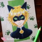 "CHAT NOIR" ORIGINAL ARTWORK "CHAT NOIR" ORIGINAL ARTWORK