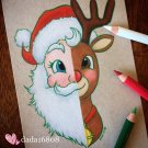 “SANTA & RUDOLPH” ORIGINAL ARTWORK “SANTA & RUDOLPH” ORIGINAL ARTWORK