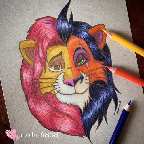 &acirc;��SIMBA & SCAR&acirc;�� ORIGINAL ARTWORK