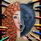 "MERIDA & MAMA BEAR" ORIGINAL ARTWORK "MERIDA & MAMA BEAR" ORIGINAL ARTWORK
