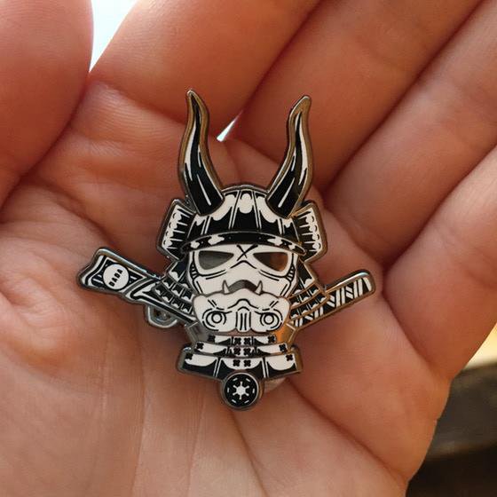 FLAWED ENAMEL PIN (SAMURAI TROOPER)