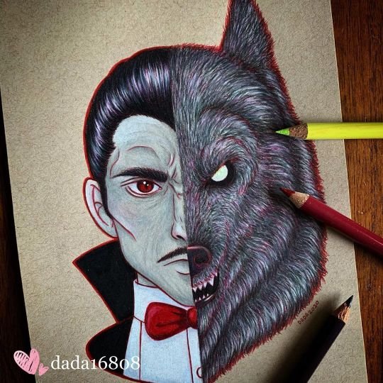 "DRACULA VS WEREWOLF" ORIGINAL ARTWORK