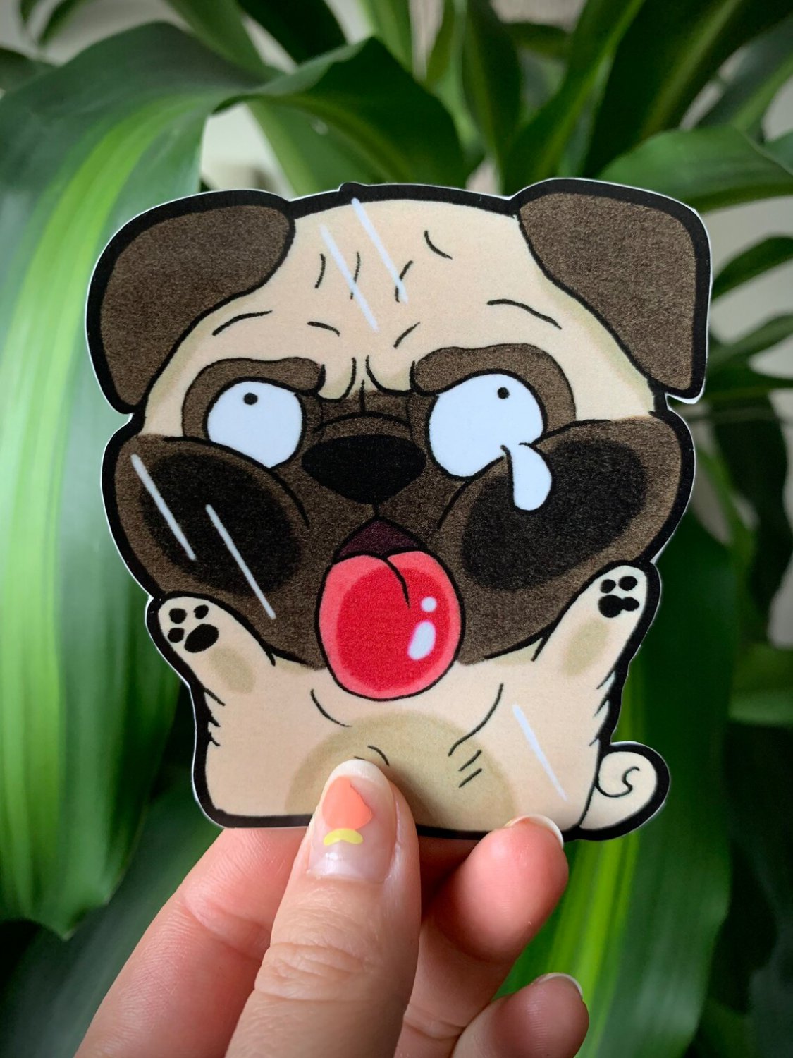 "PUG SPLAT!&acirc;�� VINYL STICKER