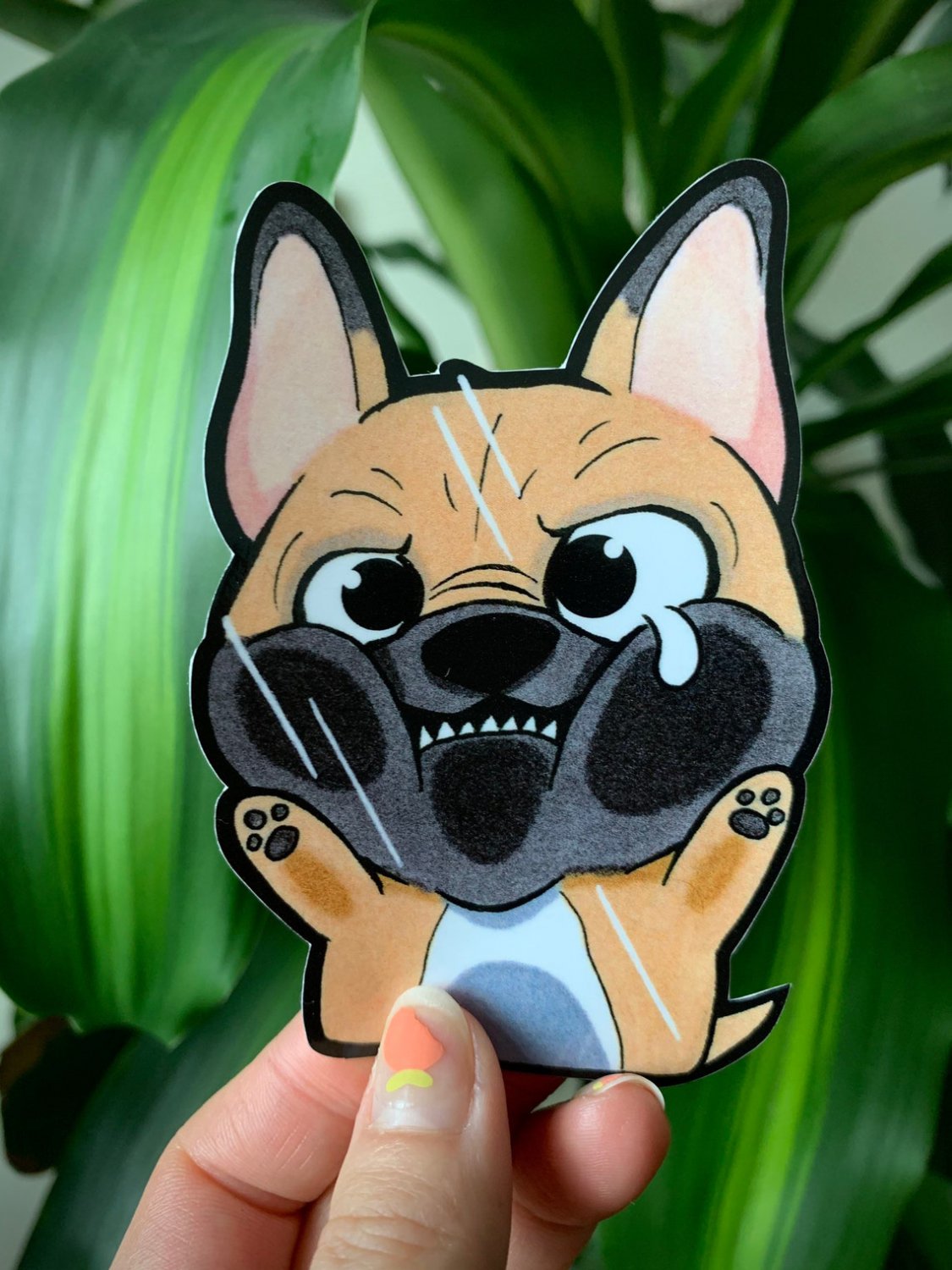 "FRENCHIE SPLAT!&acirc;�� CUTE EYES VINYL STICKER