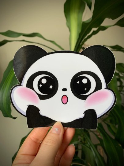 "PANDA&acirc;�� PEEKER VINYL STICKER