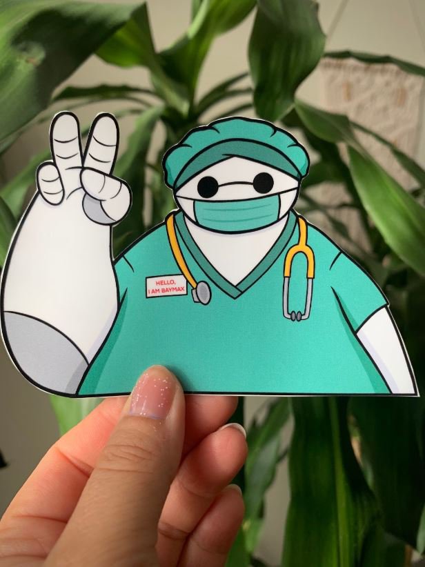 NURSE BAYMAX VINYL STICKER
