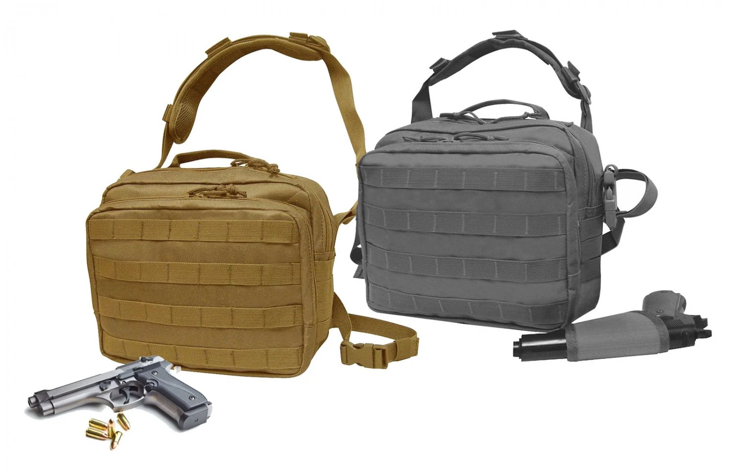 Nylon Pistol Concealment Shoulder Bag Gun Holster Shooter Square