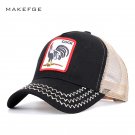 Creative new men's baseball net cap cock animal embroidery personality hat