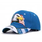 Eagle Embroidery Stick Blue Ball Cap American Flag Cap Cotton Twisted Visor