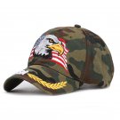 New Camouflage Eagle Embroidered Baseball Cap Cotton Curved Sun Hat