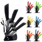 Ceramic Kitchen Knife Set -Chef Knife, Utility Knife, Paring Knife,Peeler, Stand