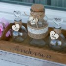 Rustic Wedding Unity Sand Ceremony Set. Personalized Family Sand Ceremony Set for 2 Family Members