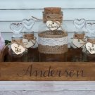 Rustic Wedding Unity Sand Ceremony for 3 Members. Personalized Wedding Ceremony Set.