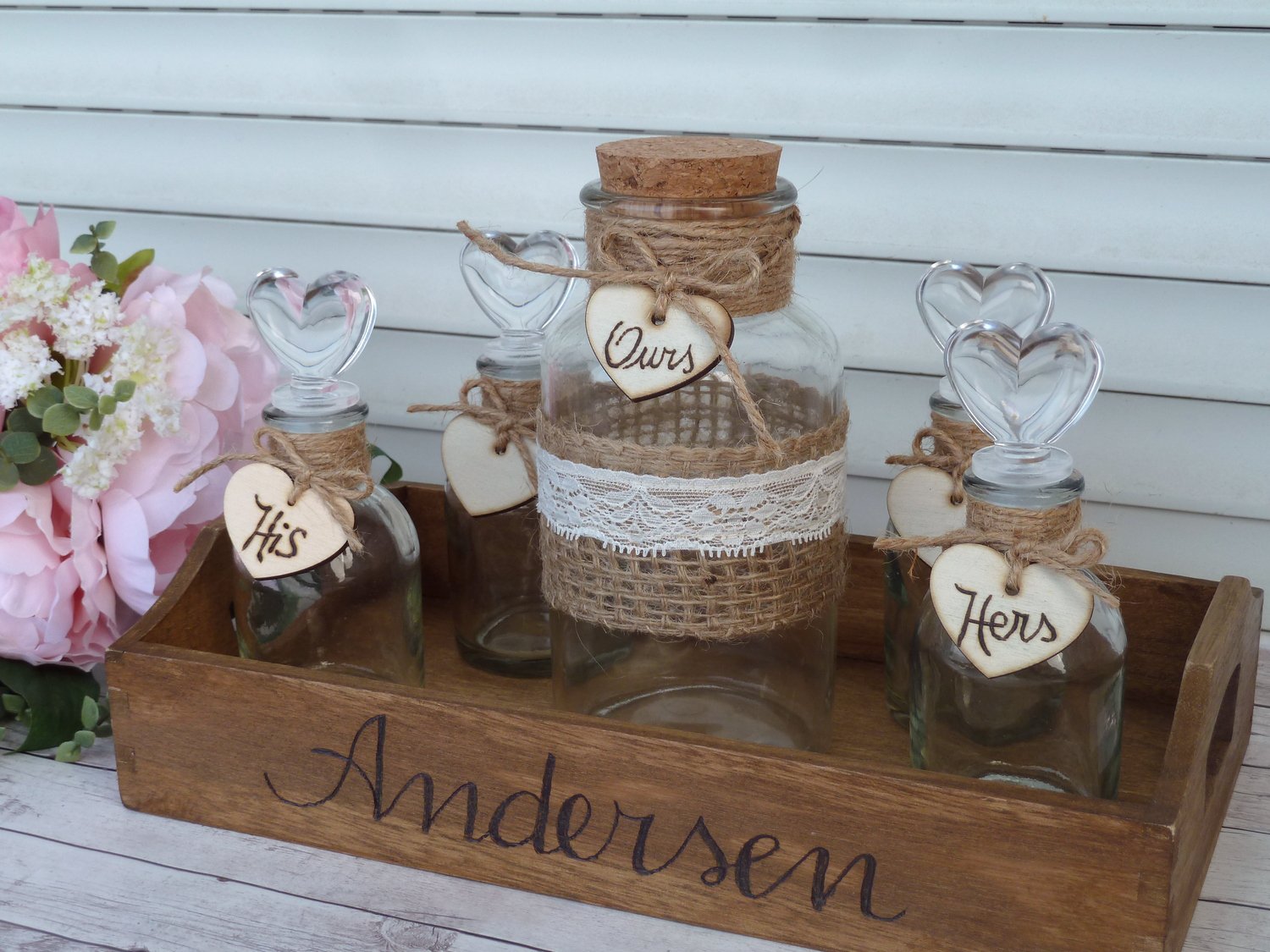 Rustic Wedding Unity Sand Ceremony. Personalized Family Sand Ceremony ...