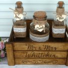 Personalized Rustic Wedding Sand Ceremony Set for 2 Family Members. Customized Sand Ceremony Set.