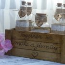 Personalized Rustic Wedding Sand Ceremony Set for 3 Members. Customized Sand Ceremony Set.