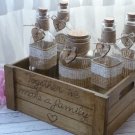 Personalized Rustic Wedding Sand Ceremony Set for 4 Members. Customized Sand Ceremony Set.