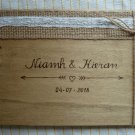 Wooden Wedding Guest Book 70 Sheets. Rustic Guestbook, Customized Wedding Gift.