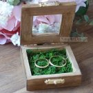 Engagement Ring Box. Rustic Wedding Proposal Box, Glass Window. Wooden, Personalized, Engraved