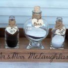 Wedding Sand Ceremony Set, 2 Family Members Unity Set. Heart Shaped Sand Bottle, Wedding gift.