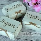 Bridesmaid Gift, Rustic Personalized Engraved Box. Will You Be My Bridesmaid. Jewelry Keepsake.