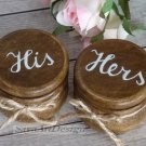 Wedding Ring Box Set. His Hers Wooden Ring Bearer. Bride Groom Ring Pillow Box. Rustic Ring Holder.