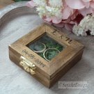 Engagement Ring Box. Rustic Wedding Proposal Box, Glass Window. Wooden, Personalized, Engraved