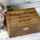 Wedding Ring Box. Rustic Ring Bearer. Wooden Personalized Custom Engraved
