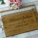 Wooden Wedding Guest Book 50 Sheets, Rustic Guestbook, Customized Wedding Gift.