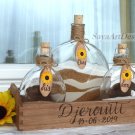 Personalized Sunflower Wedding Sand Ceremony Set. Rustic Chic Unity Ceremony.